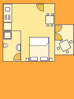 Schema essenziale dell'appartamento - 1 - 2S