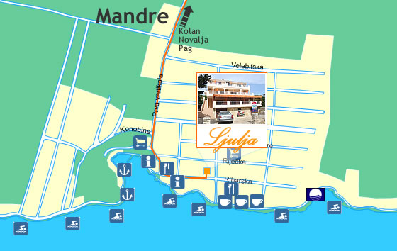 Karta, mapa, mjesta Mandre